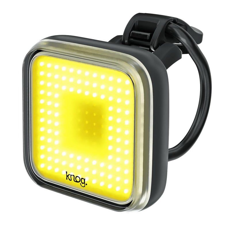 Knog Blinder Front Bike Light - 200 Lumen Rechargeable Bicycle Light - Bright LED Bike Headlight with Integrated USB Charging, 8 Light Modes, IP67 Waterproof, Fits 22-32mm Handlebars - Square Design - Image 1